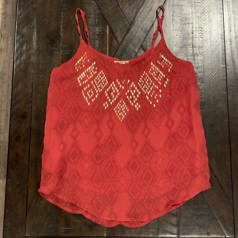 Rust Sleeveless Blouse